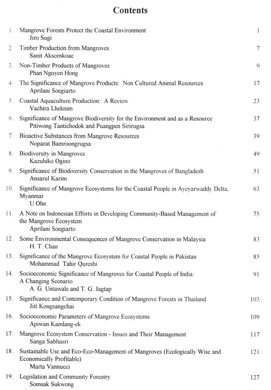 ISME Mangrove Ecosystems Proceedings - No. 4 - inhaltsverzeichnis